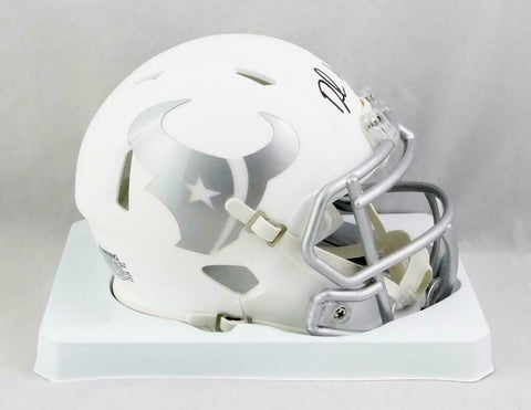 Deshaun Watson Autographed Houston Texans Ice Mini Helmet- JSA Auth *Front