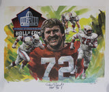 Dan Dierdorf Autographed Arizona Cardinals Hall Of Fame LE 24x36 Print JSA 36633