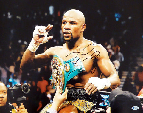 Floyd Mayweather Jr. Authentic Autographed Signed 16x20 Photo Beckett V06968