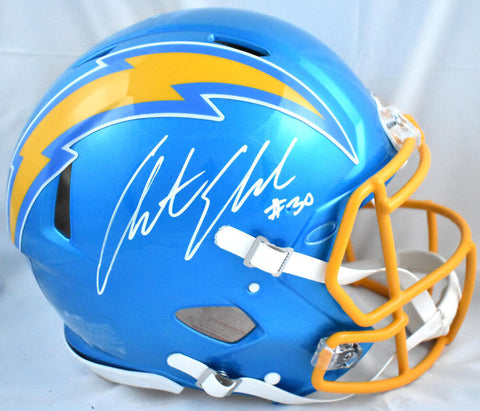 Austin Ekeler Signed Los Angeles Chargers F/S Flash Speed Authentic Helmet- PSA