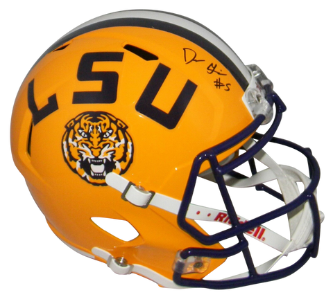 DERRIUS GUICE AUTOGRAPHED SIGNED LSU TIGERS FULL SIZE SPEED HELMET BECKETT