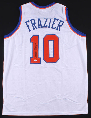 Walt Frazier Signed New York Knicks Jersey (JSA COA) 2xNBA Champion (1970, 1973)