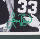 Larry Bird Signed Framed Celtics 8x10 Celebration with Red Auerbach Photo BAS