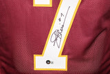 Joe Theismann Autographed/Signed Pro Style Red XL Jersey Beckett 35532