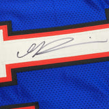Framed Autographed/Signed Gabriel Gabe Davis 33x42 Buffalo Blue Jersey BAS COA