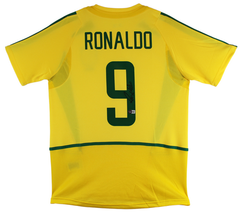 Brazil Ronaldo Nazario Authentic Signed Yellow Jersey Autographed BAS