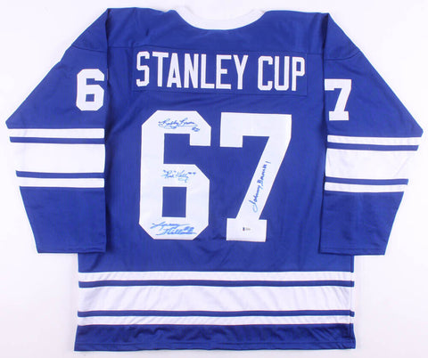 Maple Leafs Stanley Cup Jersey Signed By Kelly,Baun, Bower,& Hillman Beckett LOA