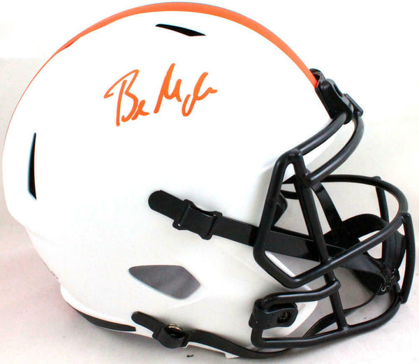 Baker Mayfield Signed Cleveland Browns F/S Lunar Speed Helmet- Beckett W *Orange