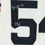 Frmd Brian Urlacher Bears Signed 100th Season White Jersey & "HOF 2018" Insc