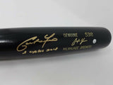 CHRISTIAN YELICH Autographed Brewers "2 Cycles 2018" Game Model Bat STEINER