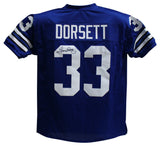 Tony Dorsett Autographed/Signed Pro Style Blue XL Jersey JSA 35267
