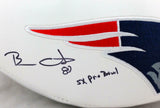 Ben Coates Autographed New England Patriots Logo Football w/Insc- JSA W Auth