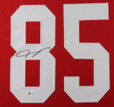 VERNON DAVIS (49ers red TOWER) Signed Autographed Framed Jersey Beckett