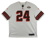 Browns Nick Chubb Authentic Signed White Nike Jersey Autographed BAS Witnessed