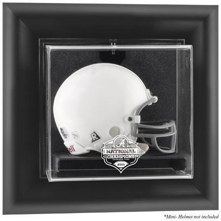 2011 BCS Champ Alabama Black Wall-Mountable Mini Helmet Display Case