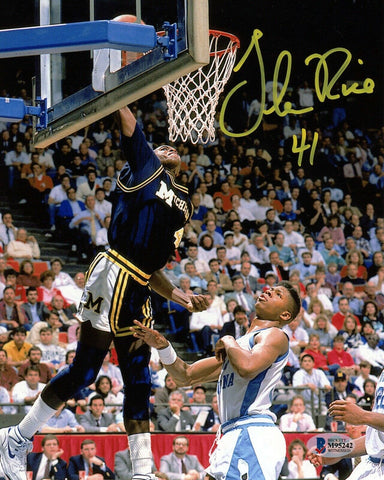 GLEN RICE AUTOGRAPHED SIGNED MICHIGAN WOLVERINES 8x10 PHOTO BECKETT