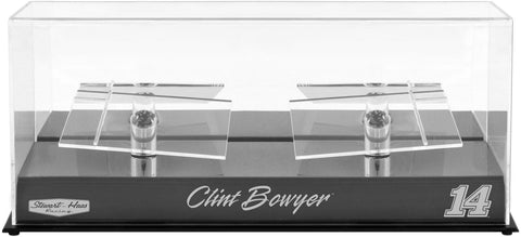 Clint Bowyer #14 2 Car 1/24 Scale Die Cast Display Case w/Platforms