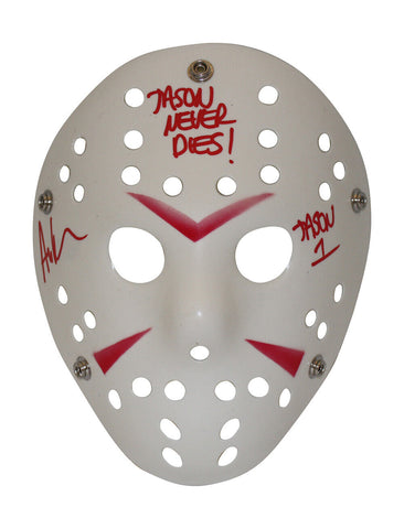 Ari Lehman Autographed/Signed Friday The 13th White Mask Jason Beckett 36374