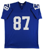 Reggie Wayne Authentic Signed Blue Pro Style Jersey Autographed BAS Witnessed