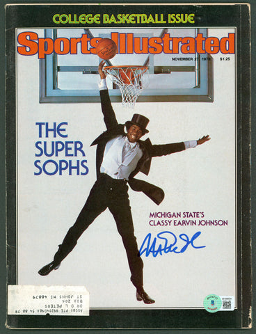 Lakers Magic Johnson Signed Nov. 1978 Sports Illustrated Magazine BAS #W188604