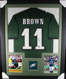 A.J. BROWN (Eagles green TOWER) Signed Autographed Framed Jersey Beckett