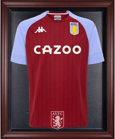 Aston Villa FC Mahogany Framed Team Logo Jersey Display Case