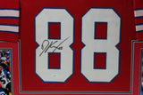 DAWSON KNOX (Bills red SKYLINE) Signed Autographed Framed Jersey JSA