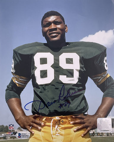 Dave Robinson Signed 8x10 Green Bay Packers Photo BAS