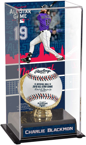 Charlie Blackmon Rockies 2019 All-Star Game Gold Glove Display Case with Image