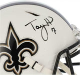 Taysom Hill New Orleans Saints Signed Flat White Alternate Authentic Helmet