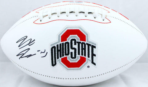 Jaxon Smith-Njigba Autographed Ohio State Buckeyes Logo Football-Beckett Holo
