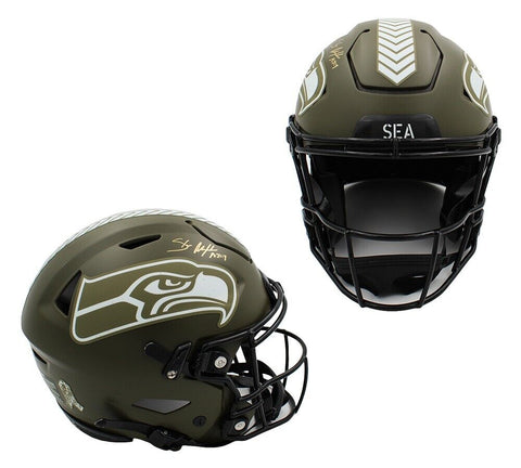 Shaun Alexander Signed Seattle Seahawks Speed Flex Auth Lunar Helmet "PS 37:4"
