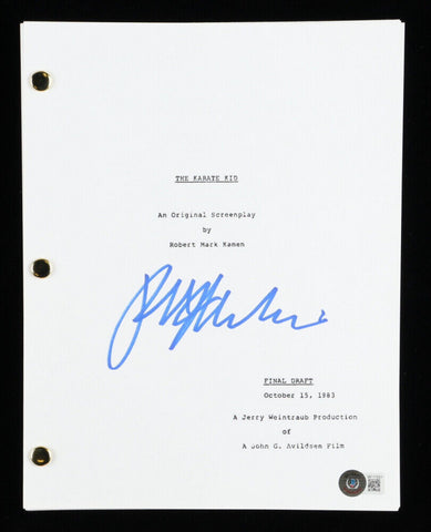 Ralph Macchio (Daniel LaRusso) Signed "The Karate Kid" Movie Script (Beckett)