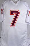 Michael Vick Autographed White College Style Jersey - Beckett W Hologram *Silver