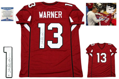 Kurt Warner Autographed SIGNED Jersey - Beckett Authentic - Red