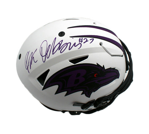 JK Dobbins Signed Baltimore Ravens Speed Flex Authentic Lunar NFL Helmet
