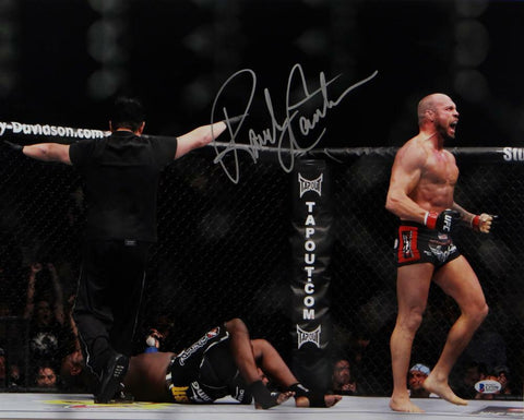 Randy Couture Autographed UFC 16x20 Knock Out Yelling Photo- Beckett Auth *Silve
