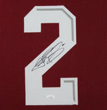 JOHNNY MANZIEL (A&M Aggies burgundy TOWER) Signed Autographed Framed Jersey JSA