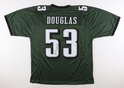 Hugh Douglas Signed Philadelphia Eagle Jersey (JSA COA) 3xPro Bowl Defensive End