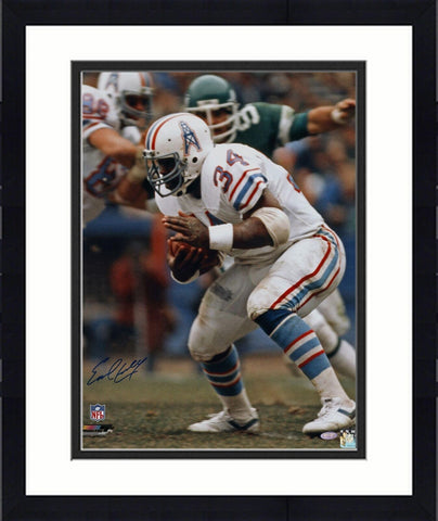Framed Earl Campbell Houston Oilers Signed 16x20 Running Photo