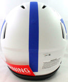 Eli Manning Autographed NY Giants Authentic Lunar F/S Helmet- Fanatics W *Blue