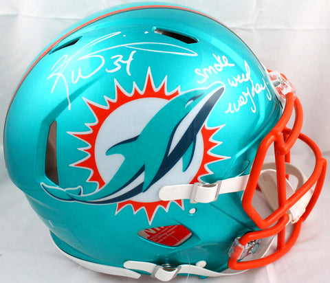 Ricky Williams Signed Dolphins F/S Flash Speed Authentic Helmet w/SWED-BAW Holo