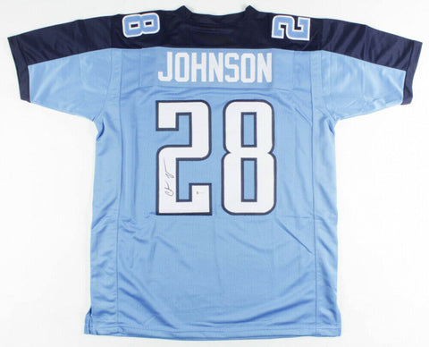 Chris Johnson Signed Tennessee Titans Jersey (Beckett COA) 3xPro Bowl RB