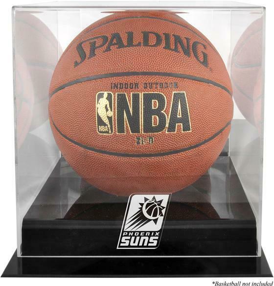 Phoenix Suns Black Base Team Logo Basketball Display Case-Fanatics