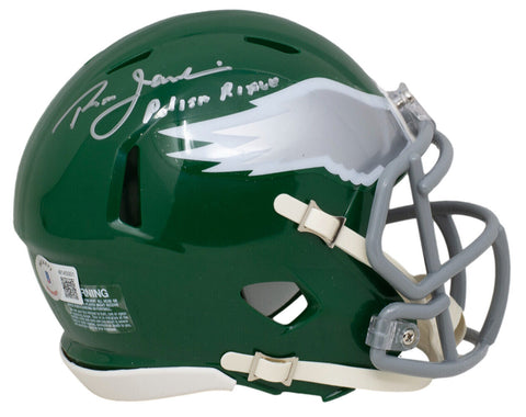 Ron Jaworski Signed Eagles Mini Speed Replica Throwback Helmet Inscribed BAS