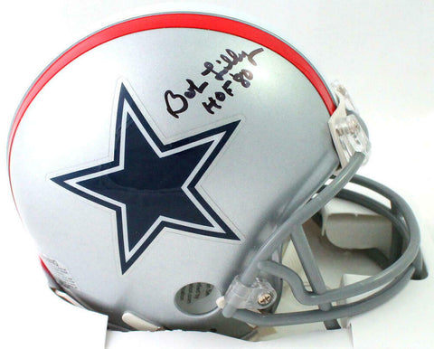 Bob Lilly Autographed Dallas Cowboys 1976 TB Mini Helmet w/HOF - Beckett W Auth