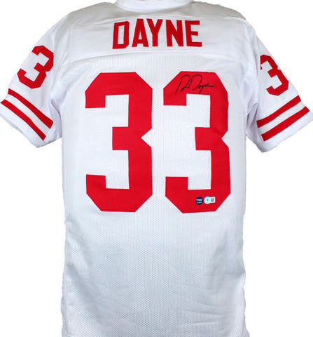 Ron Dayne Autographed White College Style Jersey-Beckett W Hologram *Black