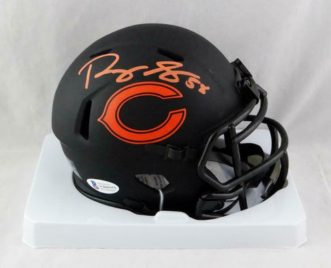 Roquan Smith Signed Chicago Bears Eclipse Speed Mini Helmet - Beckett W Auth