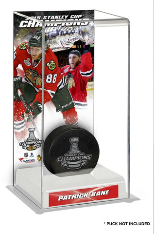 Patrick Kane Chicago Blackhawks 2015 Stanley Cup Champions Logo Deluxe Puck Case