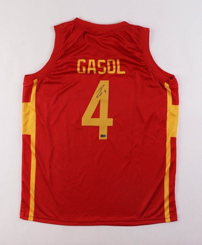 Pau Gasol Signed Team Spain Jersey (Steiner) 2xNBA Champion Lakers / 6xAll Star